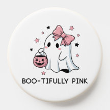 Pink Ghost Halloween Cute Spooky Phone Pop Grip
