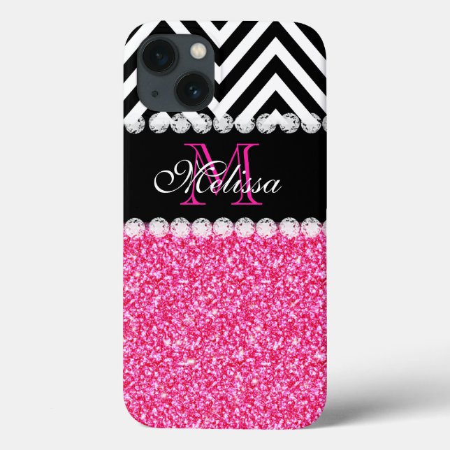 PINK GLITTER BLACKEVRON MONOGRAM (Verso)