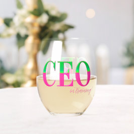 Pink & Green Motivational CEO in Training 