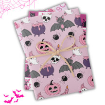 Pink Halloween animal bonitinho Boo doçura
