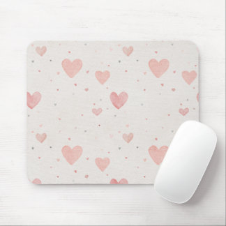 Pink Hearts Mouse Pad