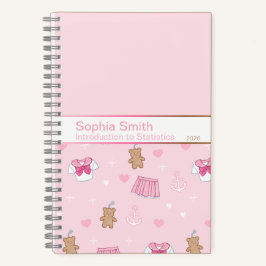 Pink Hearts & Teddy Bears Kogal Notebook