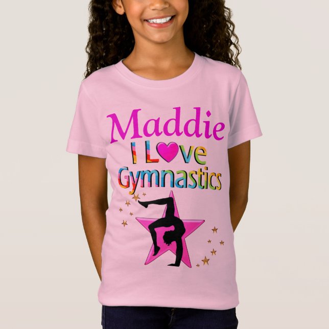 PINK I AMO GINÁSTICA PERSONALIZADA NA CAMISA (Frente)