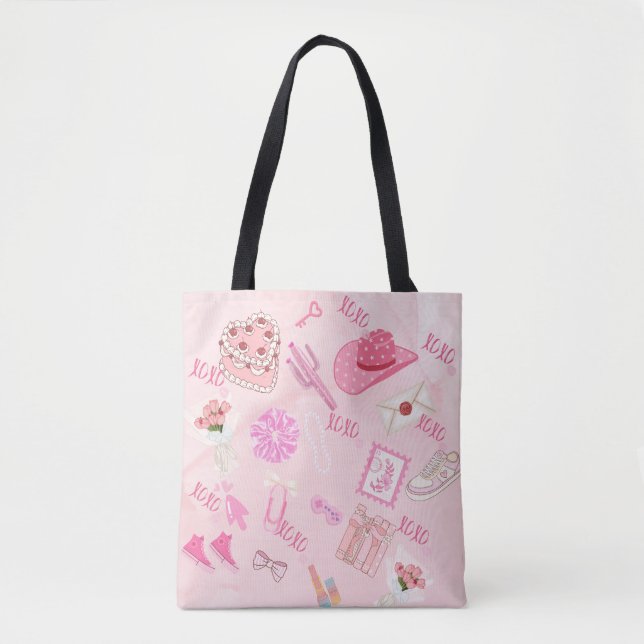 Pink Kawaii girly Tote Bag. (Frente)