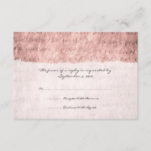 Pink Love é Patient Casamento vintage RSVP