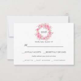 Pink Love | Escolha de refeição para RSVP de casam