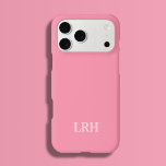 Pink Modern Double Layer Simple Initial Monogram<br><div class="desc">Meet your new go-to phone case — the Modern Minimalist iPhone Case in Flamingo Pink Soft Pink, designed for anyone who loves a clean minimalist aesthetic. This two-tone style blends a vibrant flamingo pink frame with a soft pastel center, creating the perfect balance of fun and refined. Customized with your...</div>