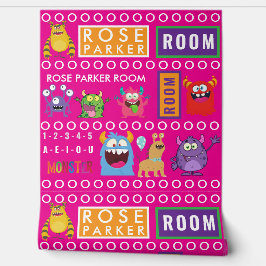 Pink Monster Kids' Rooms Child Name antistress