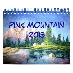 Pink Mountain Painting 2016 Calendário Pequeno 2