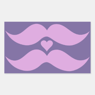 Pink Mustaches adesivos personalizados