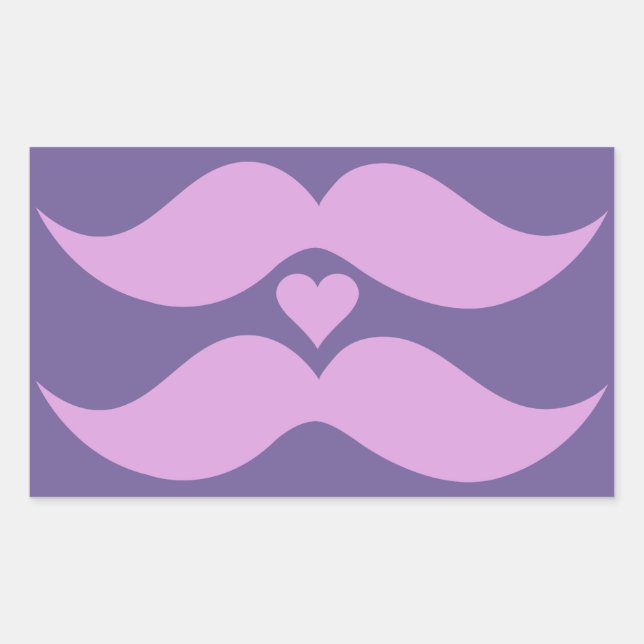 Pink Mustaches adesivos personalizados (Frente)
