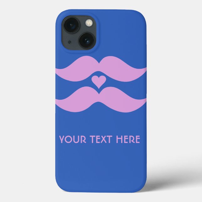 Pink Mustaches capas de cores personalizadas (Verso)