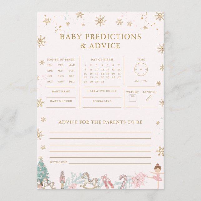 Pink Nutcracker Ballet Baby Prediction Advice Game (Frente)