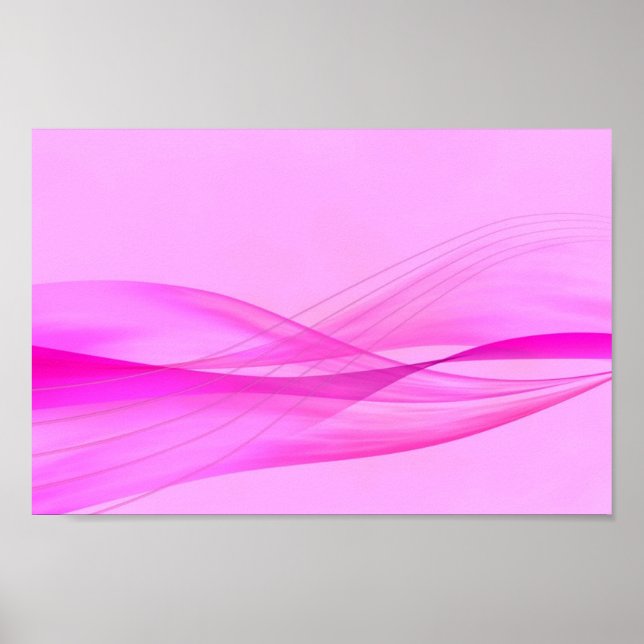 Pink On Pink Waves Poster (Frente)