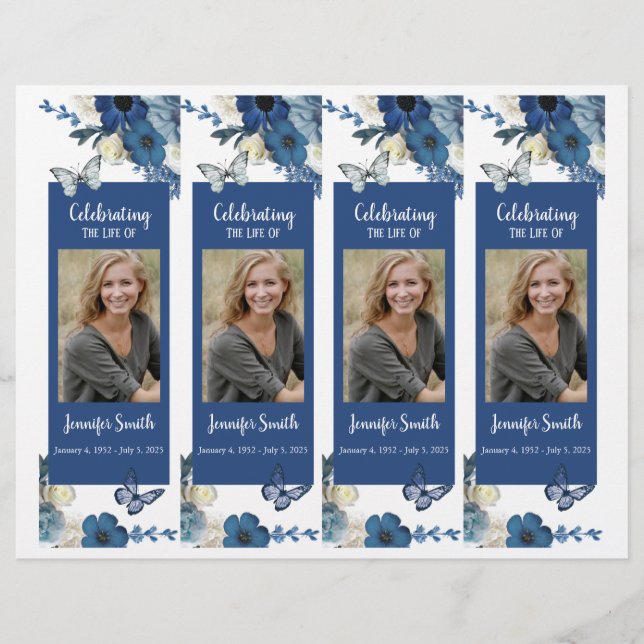 Pink Orchids Hummingbird Funeral Program Flyer (Frente)