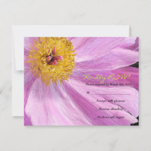PINK PEONY Bat Mitzvah Convite RSVP Resposta