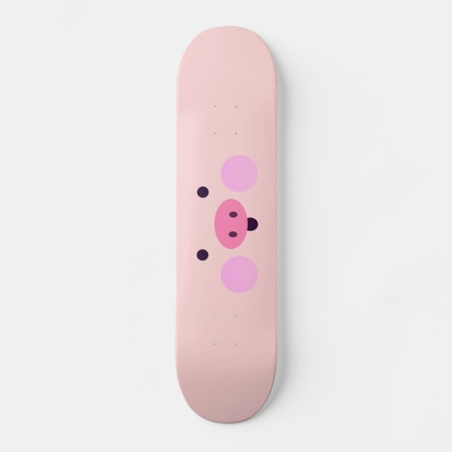 Pink Pequeno Piggy Skateboard (Frente)