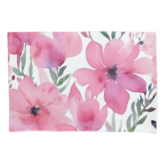 Pink Petals | Watercolor Floral Painted Flowers (Frente)