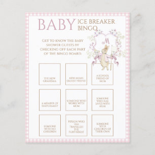 Pink Peter o Rabbit Baby Ice Breaker Bingo