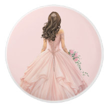 Pink Princess Girl's Girly Ceramic Knob