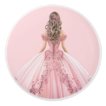 Pink Princess Girl's Girly Ceramic Knob