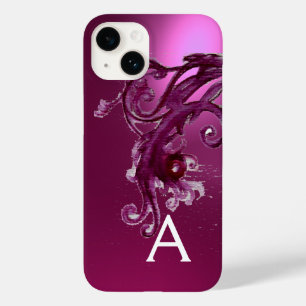 PINK PURPER BERRIES E FLORAL SWIRLS MONOGRAMA