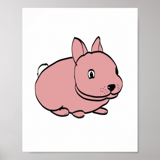 Pink Rabbit Poster (Frente)