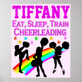 PINK RAINBOW PERSONALIZADO CHEERLEADING POSTER
