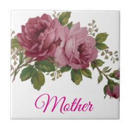 Pink Rose elegance Ceramic Tile