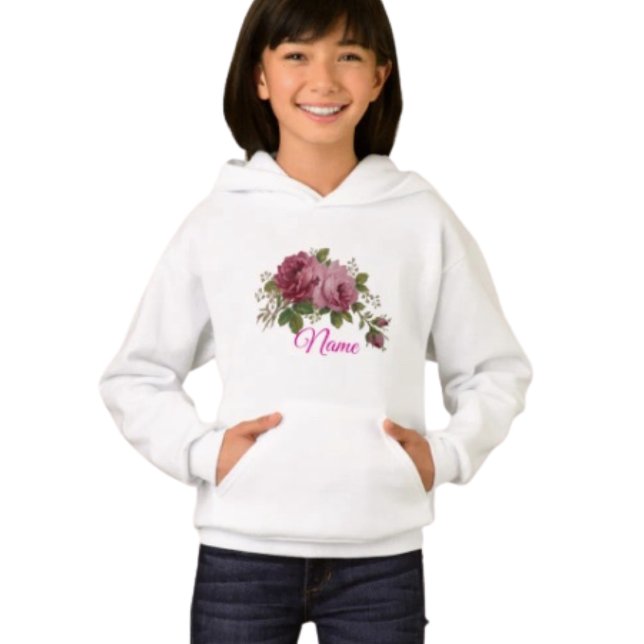 Pink Rose Elegance Hoodie (Criador carregado)