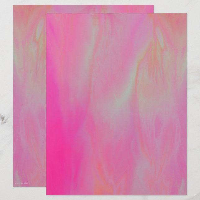 Pink Skies Scrapbook Paper 2-Sided Page (Frente/Verso)