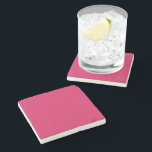 Pink Stone Coaster | Porta-copos Moderno Ousado<br><div class="desc">Pebas de pedra rosa brilhante que adicionam cor ousada,  protegem superfícies e elevam a decoração moderna da casa e de festas</div>