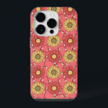 Pink Sunflowers Christmas<br><div class="desc">Pink Sunflowers Christmas iPhone 14 Pro Case
A lovely Christmas gift,  featuring a fun design of sunflowers in pink and yellow tones,  intertwined with lights,  perfect for garden and nature lovers.</div>