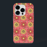 Pink Sunflowers Christmas<br><div class="desc">Pink Sunflowers Christmas iPhone 14 Pro Case
A lovely Christmas gift,  featuring a fun design of sunflowers in pink and yellow tones,  intertwined with lights,  perfect for garden and nature lovers.</div>