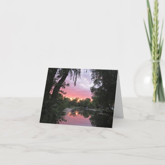Pink Sunset - Cartão de Saudação do Vazio (Frente)