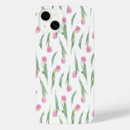 Pink Tulip Pattern – Soft Watercolor Floral