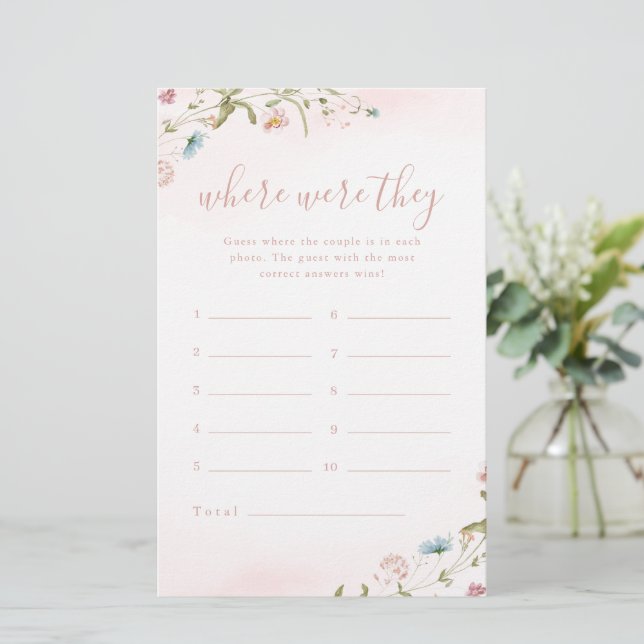 Pink Wildflower onde eles estavam jogo de chá de p (Em pé/Frente)