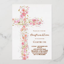 pink wildflowers cross Confirmation