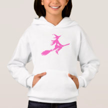 Pink Witch on a Broom T-Shirt – Magical & Fun