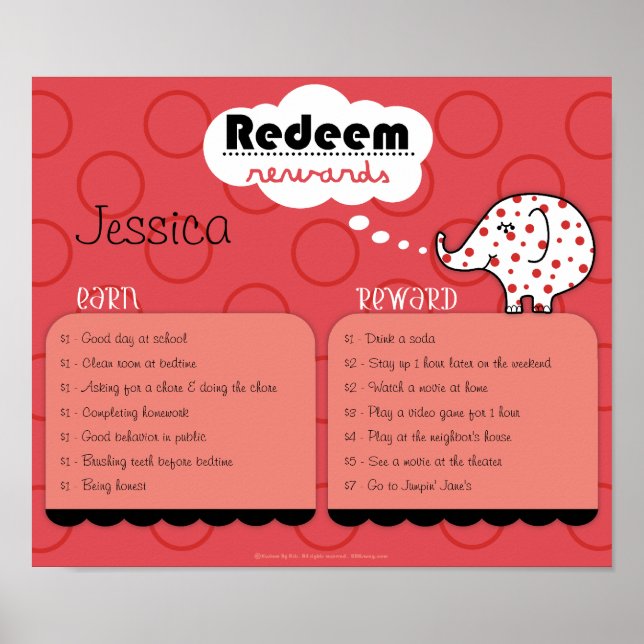 Pinkie Elephant Reward Poster (Frente)