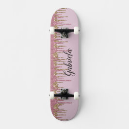 Pinky Glitter Skateboard