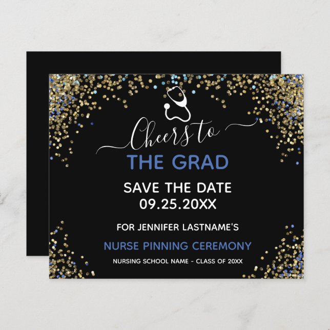 Pinning de Graduação de Enfermeiro com Glitter Sal (Frente/Verso)