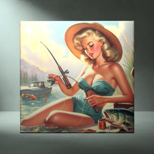Pino de Pesca Vintage para Cima