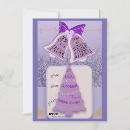 Pinos de inverno lavandas com sinos