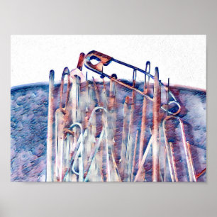 Pinos e poster das agulhas