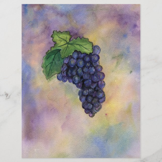 Pinot Noir Wine Graphics Letterhead (Frente)