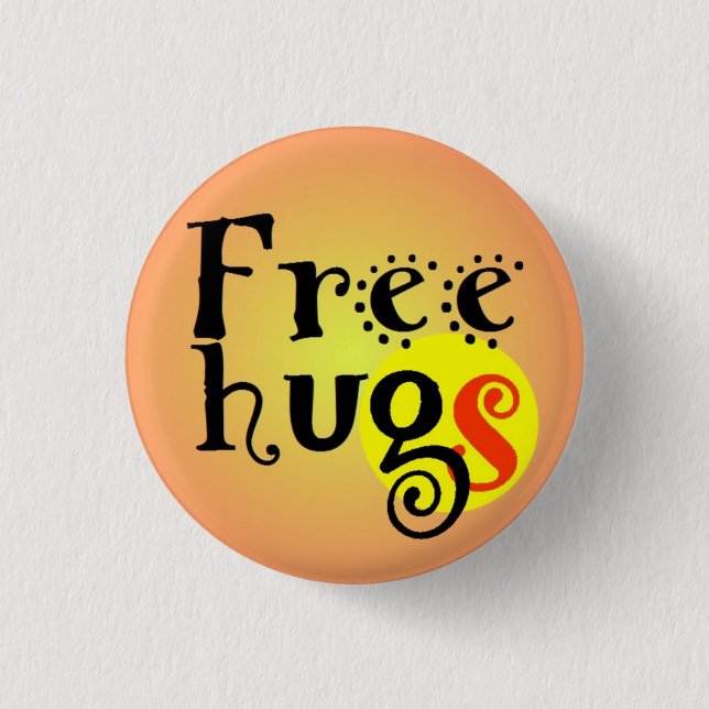 pins button Free hugs GS enterlaced 3,2 cm (Frente)