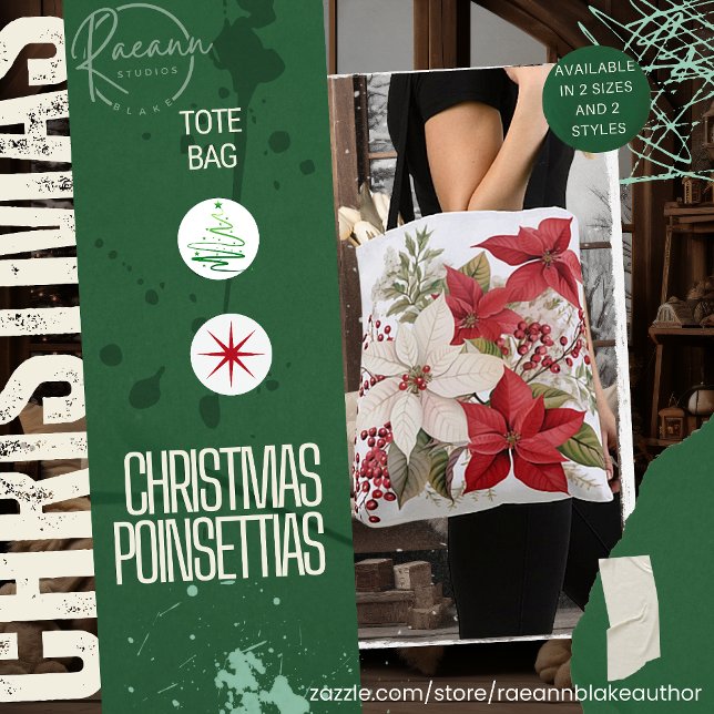 Pinsettias Tote Bag Natal (Criador carregado)