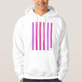 Pinstripe Unisex Pullover Hoodie Rosa