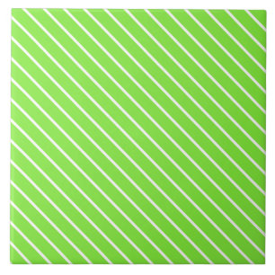 Pinstripes diagonais - verde limão e branco